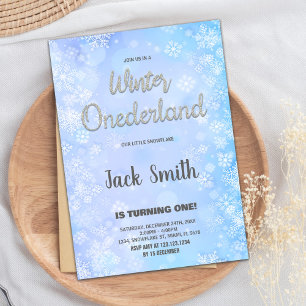 Inbjudan till Winter ONEderland Silver Glitter