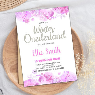 Inbjudan till Winter ONEderland Snö Silver Glitter