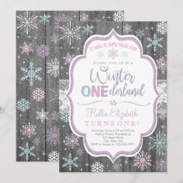 Inbjudan till Winter ONEderland Snowflake Birthday