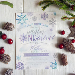 Inbjudan till Winter ONEderland Snowflake Birthday
