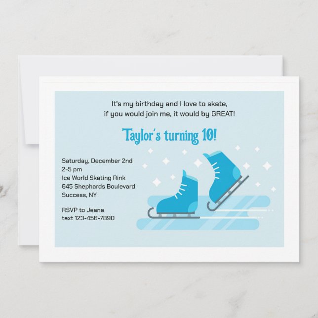 Inbjudan till Winter Skating Party-grupp (Framsida)