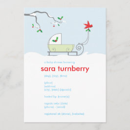 Inbjudan till Winter Sled Baby Shower
