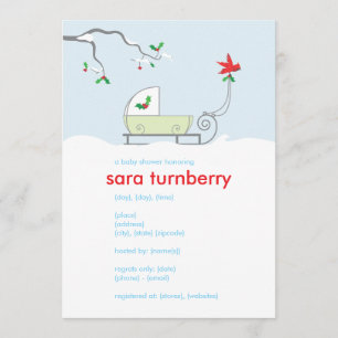 Inbjudan till Winter Sled Baby Shower