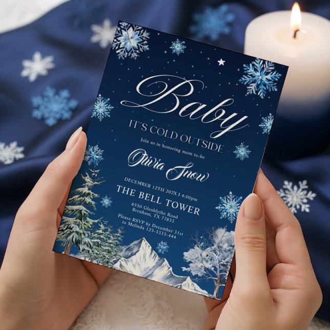 Inbjudan till Winter Snowflake Baby Shower (Skapare uppladdad)
