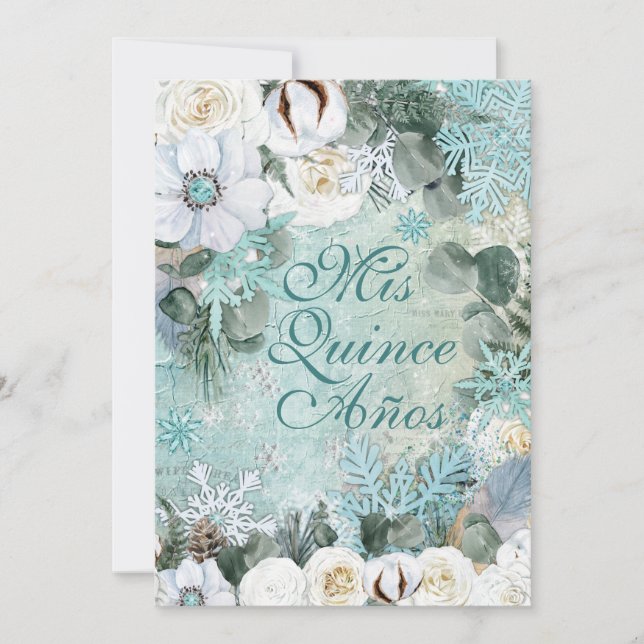 Inbjudan till Winter Snowflake-partiet (Framsida)