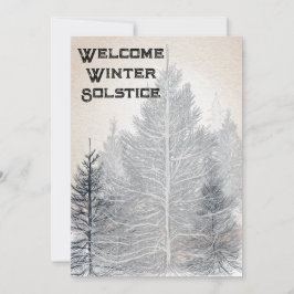 Inbjudan till Winter Solstice Party-grupp, Bare tr