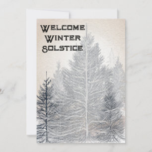 Inbjudan till Winter Solstice Party-grupp, Bare tr