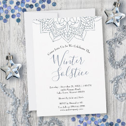 Inbjudan till Winter Solstice Snö Flake Mandala Yu