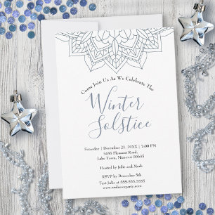 Inbjudan till Winter Solstice Snö Flake Mandala Yu