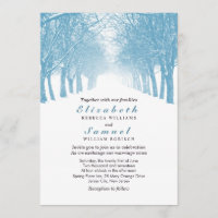 Inbjudan till Winter Träd Avenue Wedding