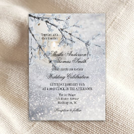 Inbjudan till Winter Wedding i Snö i Lantern mouss