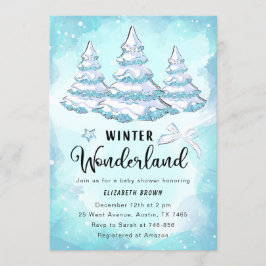 Inbjudan till Winter Wonderland Baby Shower