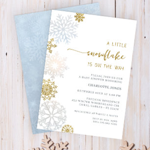 Inbjudan till Winter Wonderland Baby Shower