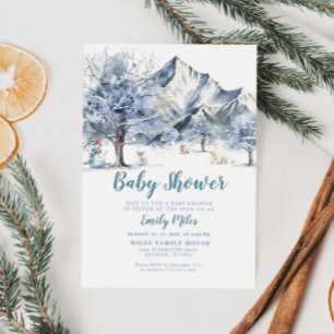 Inbjudan till Winter Wonderland Baby Shower