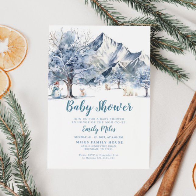 Inbjudan till Winter Wonderland Baby Shower (Skapare uppladdad)