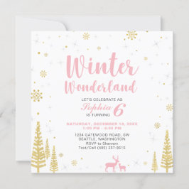 Inbjudan till Winter Wonderland Barns födelsedag -