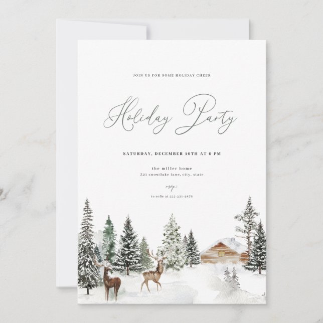 Inbjudan till Winter Wonderland-Julfest (Framsida)