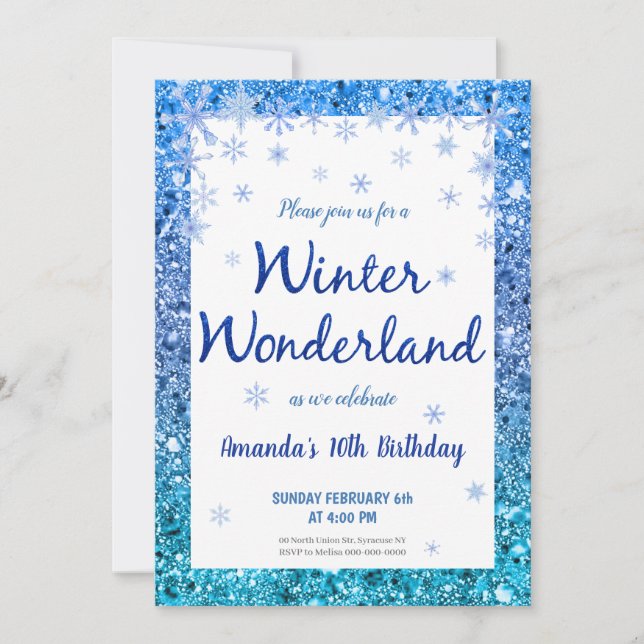 Inbjudan till Winter Wonderland Party (Framsida)