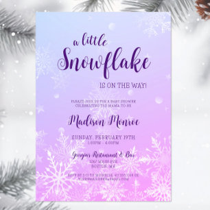 Inbjudan till Winter Wonderland Snowflake Baby Sho