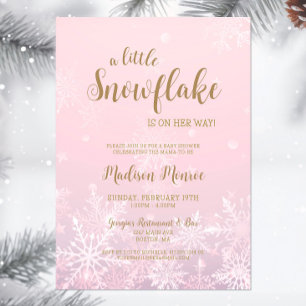 Inbjudan till Winter Wonderland Snowflake Baby Sho