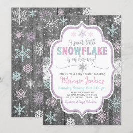 Inbjudan till Winter Wonderland Snowflake Baby Sho