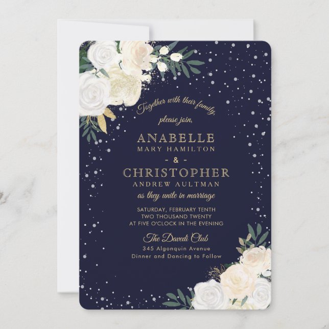 Inbjudan till Winter Woodland Wedding (Framsida)