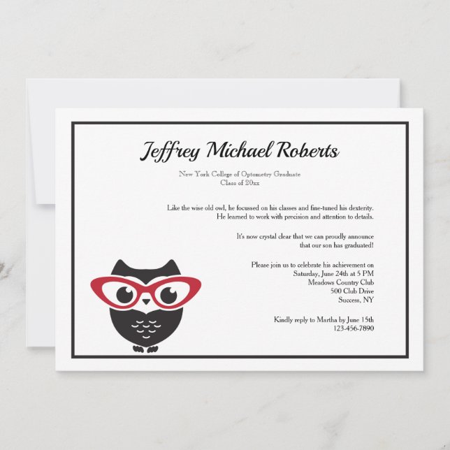 Inbjudan till Wise Ögon Optometry Studenten (Framsida)