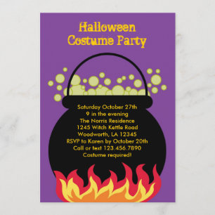 Inbjudan till Witch Cauldron Halloween fest