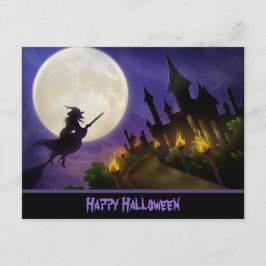 Inbjudan till Witch och Haunted House Halloween