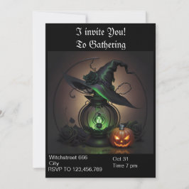 Inbjudan till Witchy Halloween fest