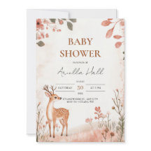 Inbjudan till Woodland Hjort Baby Shower