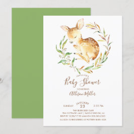 Inbjudan till Woodland Little Hjort Baby Shower