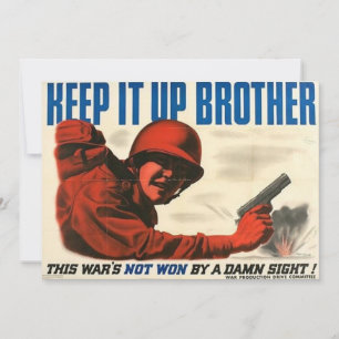 Inbjudan till WWII Vintage affisch