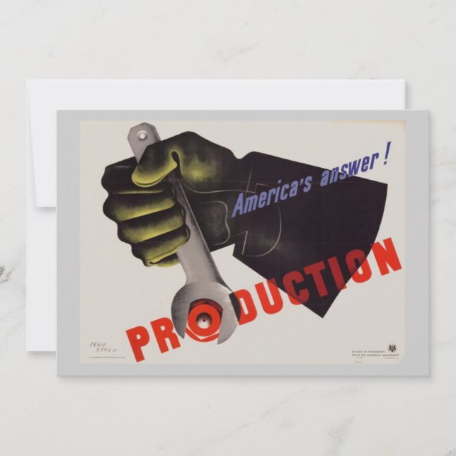Inbjudan till WWII Vintage affisch (Framsida)