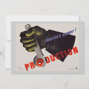 Inbjudan till WWII Vintage affisch