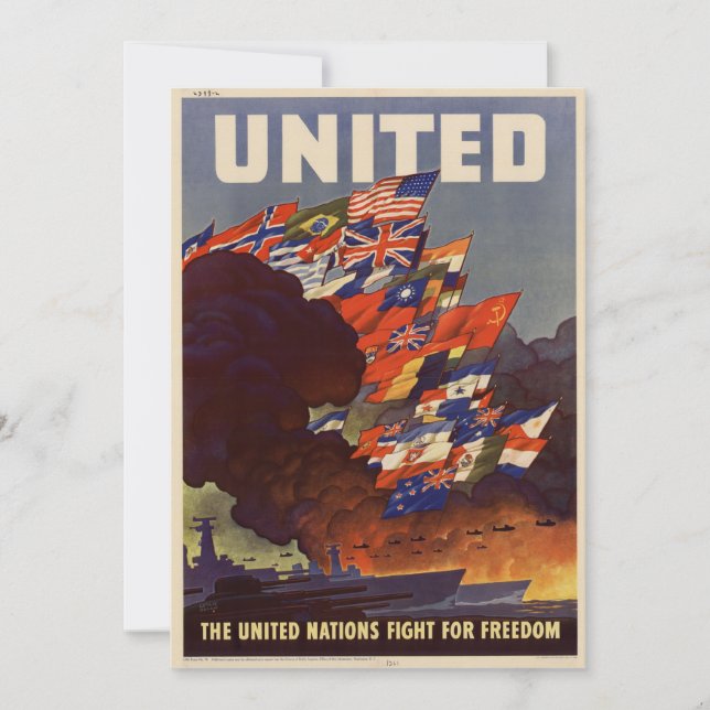 Inbjudan till WWII Vintage affisch (Framsida)