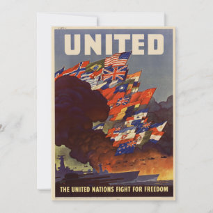 Inbjudan till WWII Vintage affisch