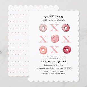 Inbjudan till XOXO Donut Baby Shower