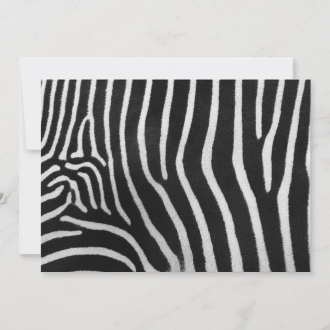 Inbjudan till Zebra Stripe Mönster (Framsida)