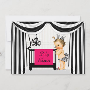 Inbjudan till Zebra tryck babyvisningsprogram