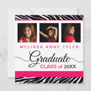 Inbjudan till Zebra tryck Photo Studenten
