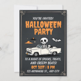 Inbjudan till Zombie Car Halloween fest