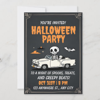 Inbjudan till Zombie Car Halloween fest