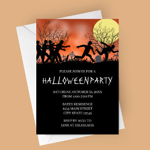 Inbjudan till Zombie Chase Halloween fest