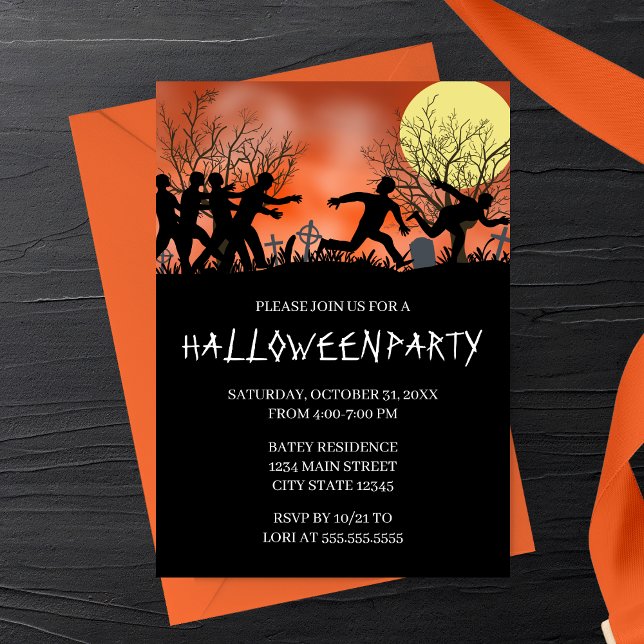 Inbjudan till Zombie Chase Halloween fest (Skapare uppladdad)