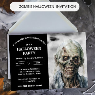 Inbjudan till Zombie Creepy Halloween fest