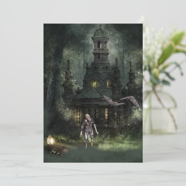 Inbjudan till Zombie Halloween fest (Stående Fram)