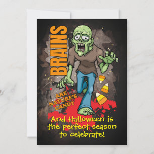 Inbjudan till Zombie Halloween fest