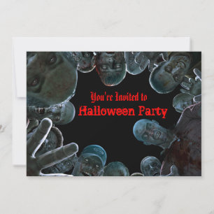 Inbjudan till Zombies Halloween fest