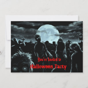 Inbjudan till Zombies Halloween fest